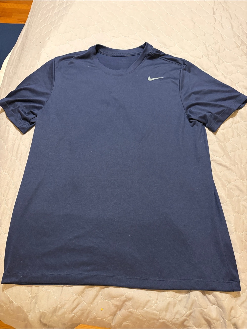 Nike Men’s Blue Short Sleeve Dri-FIT Tee with Swoosh